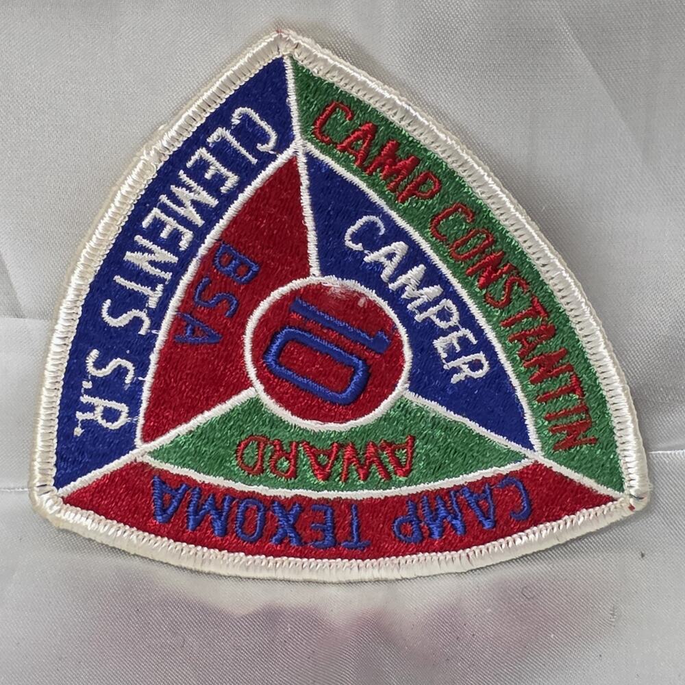 BSA Camp Constantin Camp Texoma Clements SR Camper Award Patch Circle Ten 10